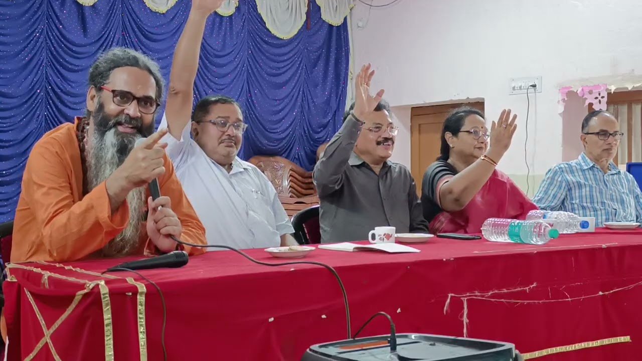 Swami Shyamananda addressed students at Koraput Today