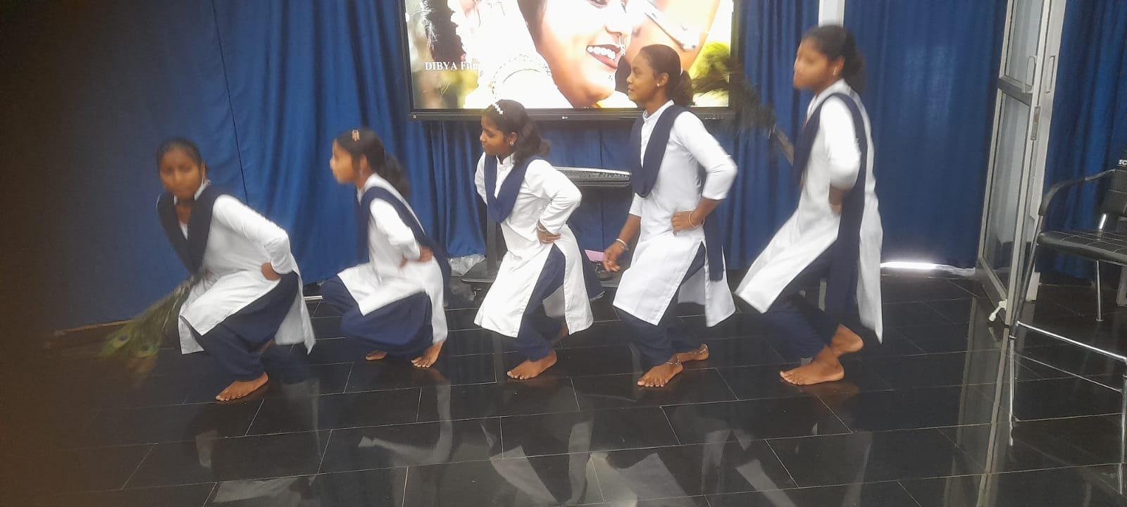 Students of Sabara Srikhetra Sanskrit Vidyapeeth , Koraput Performing Tribal Dance