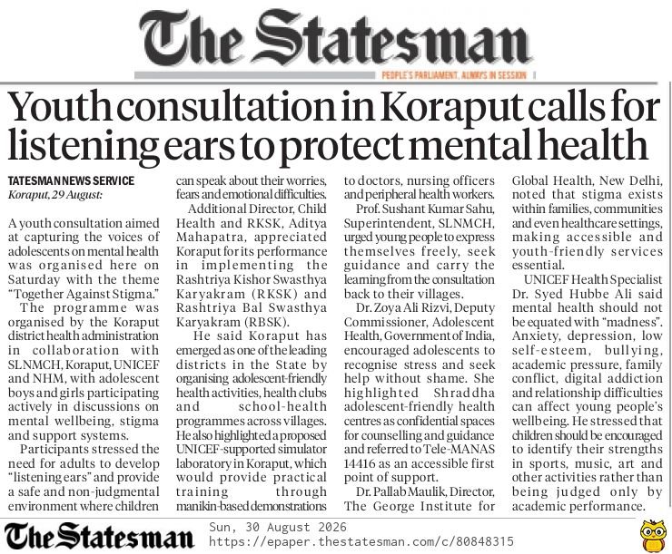 Youth Consultation on Mental health
