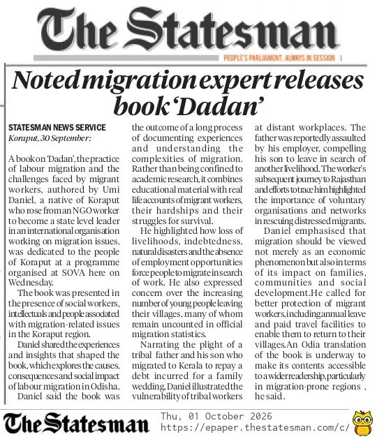 Dadan - Book Released at Koraput
