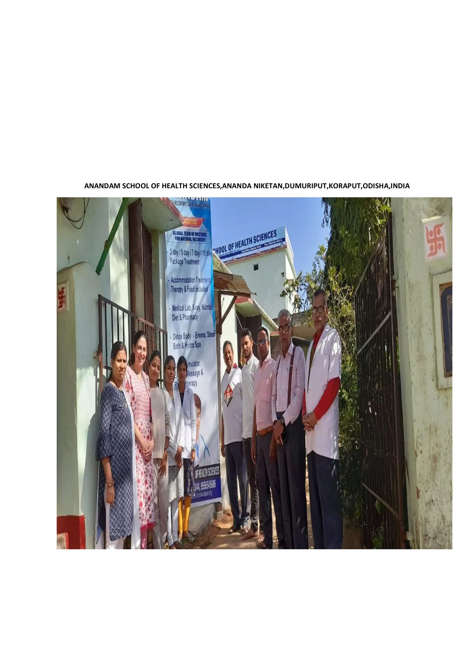 Anandam School of Health Sciences , Ananda Niketan , Dumuriput , Koraput