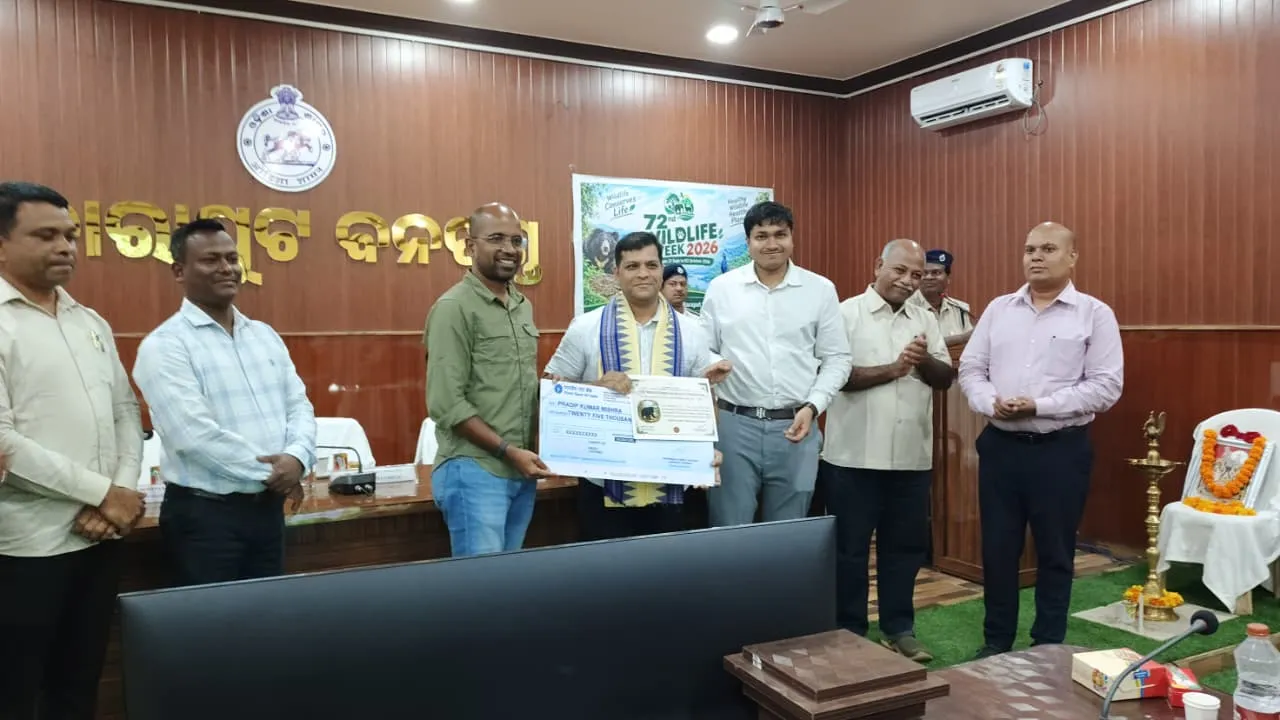 Pradip Mishra from FES , Koraput honoured today .