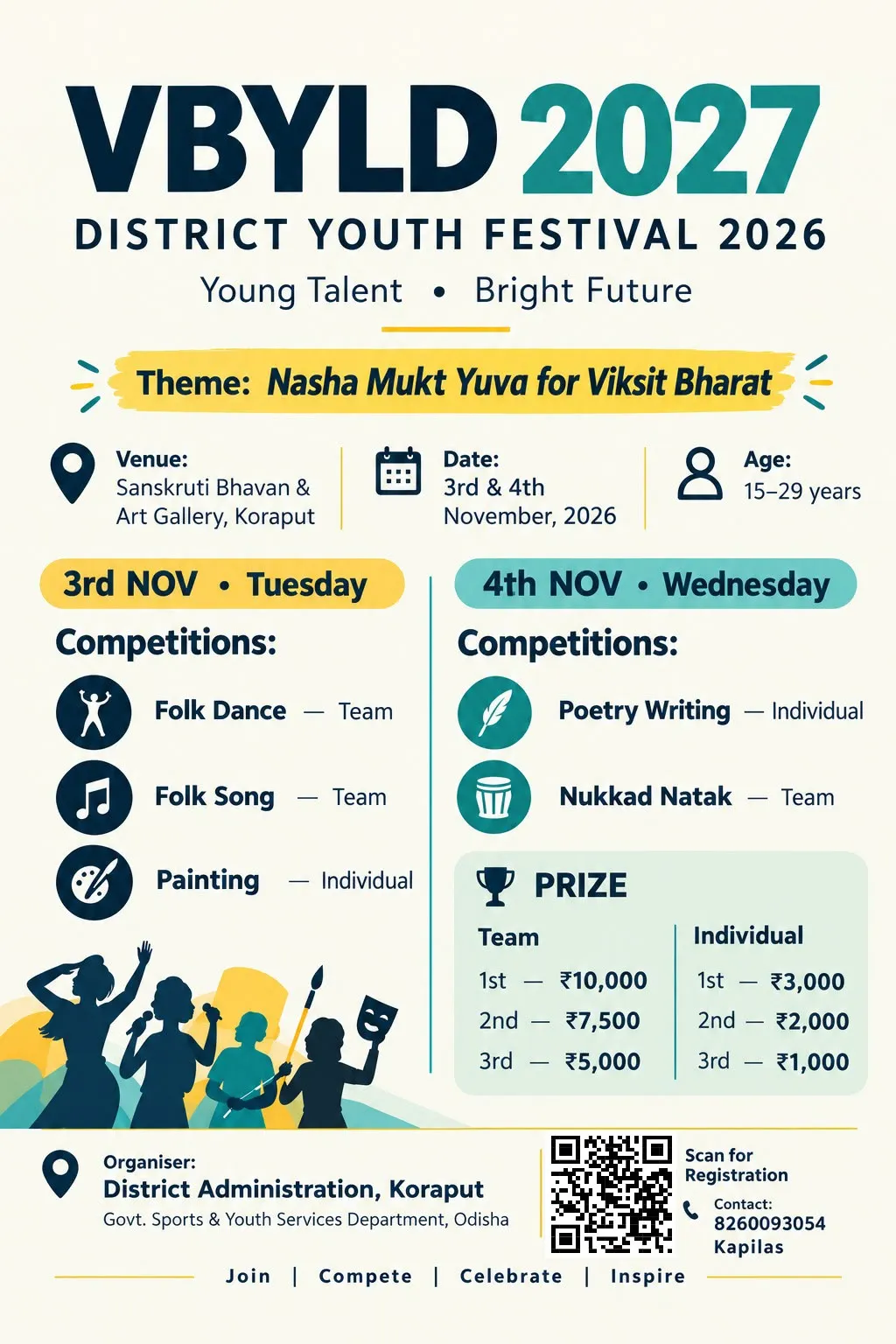 District Youth Festival (VBYLD 2027 / District Youth Festival 2026) on November 3rd and 4th